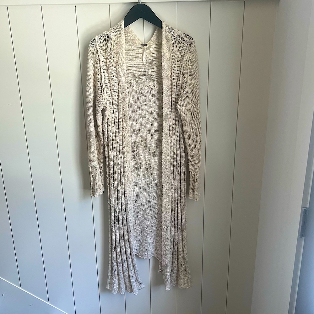 Free People long knit cardigan